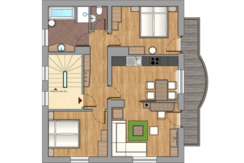 Grundriss Familien-Appartement Grundriss Familien-Appartement