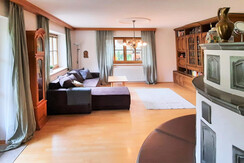 Wohnzimmer, Kachelofen, Schlafsofa, EschenWald Wohnzimmer, Kachelofen, Schlafsofa, EschenWald